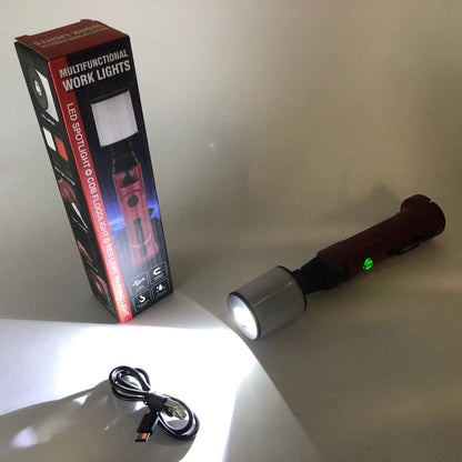 Фонарь аккумуляторный WORKLIGHT-072-XPE 10W 350Lm с крюком и магнитом, Многофункциональный led фонарь