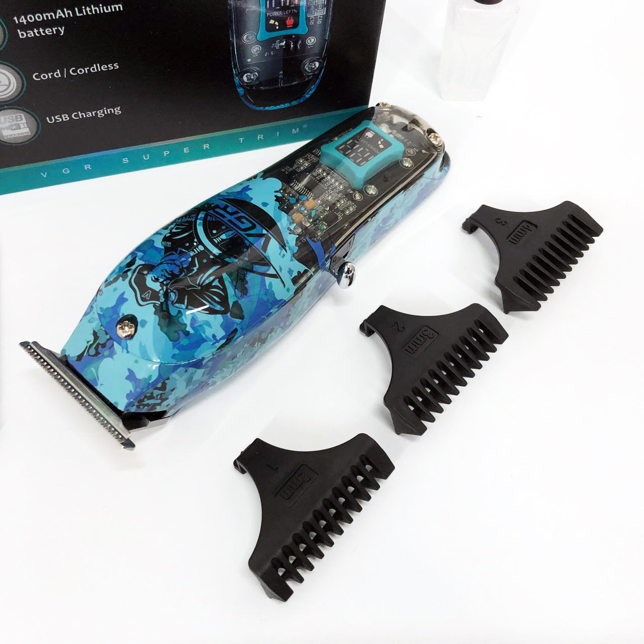 Триммер для волос и бороды профессиональный VGR V-923 аккумуляторный с LED-индикатором