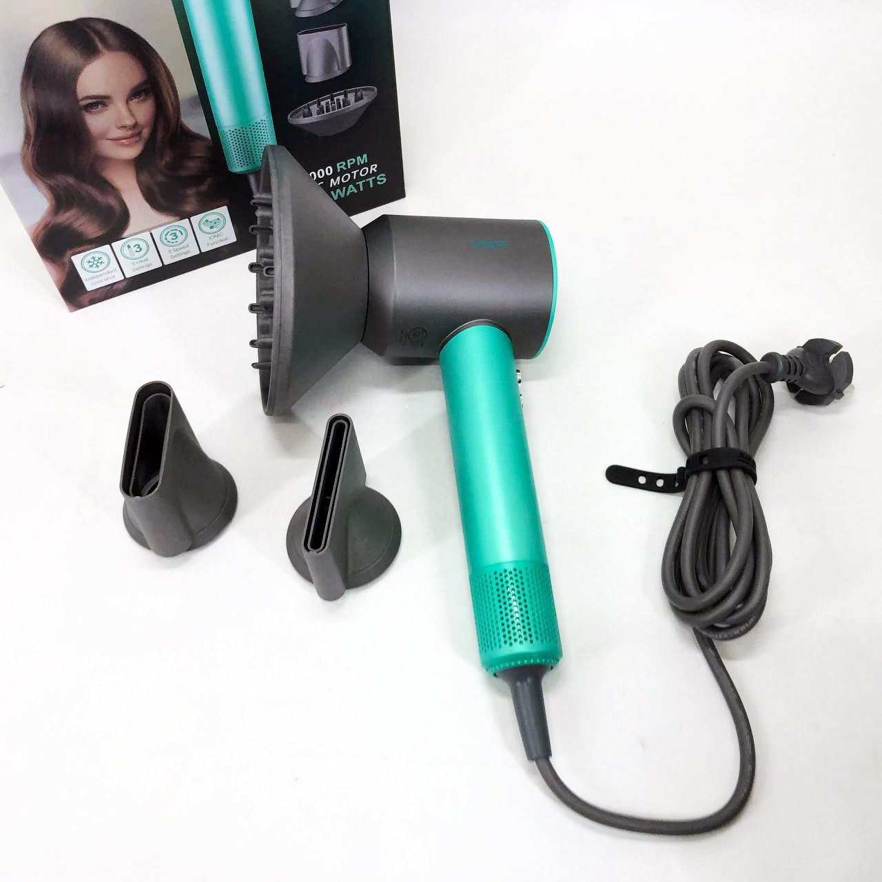 Фен професійний VGR V-440. Цвет: зеленый