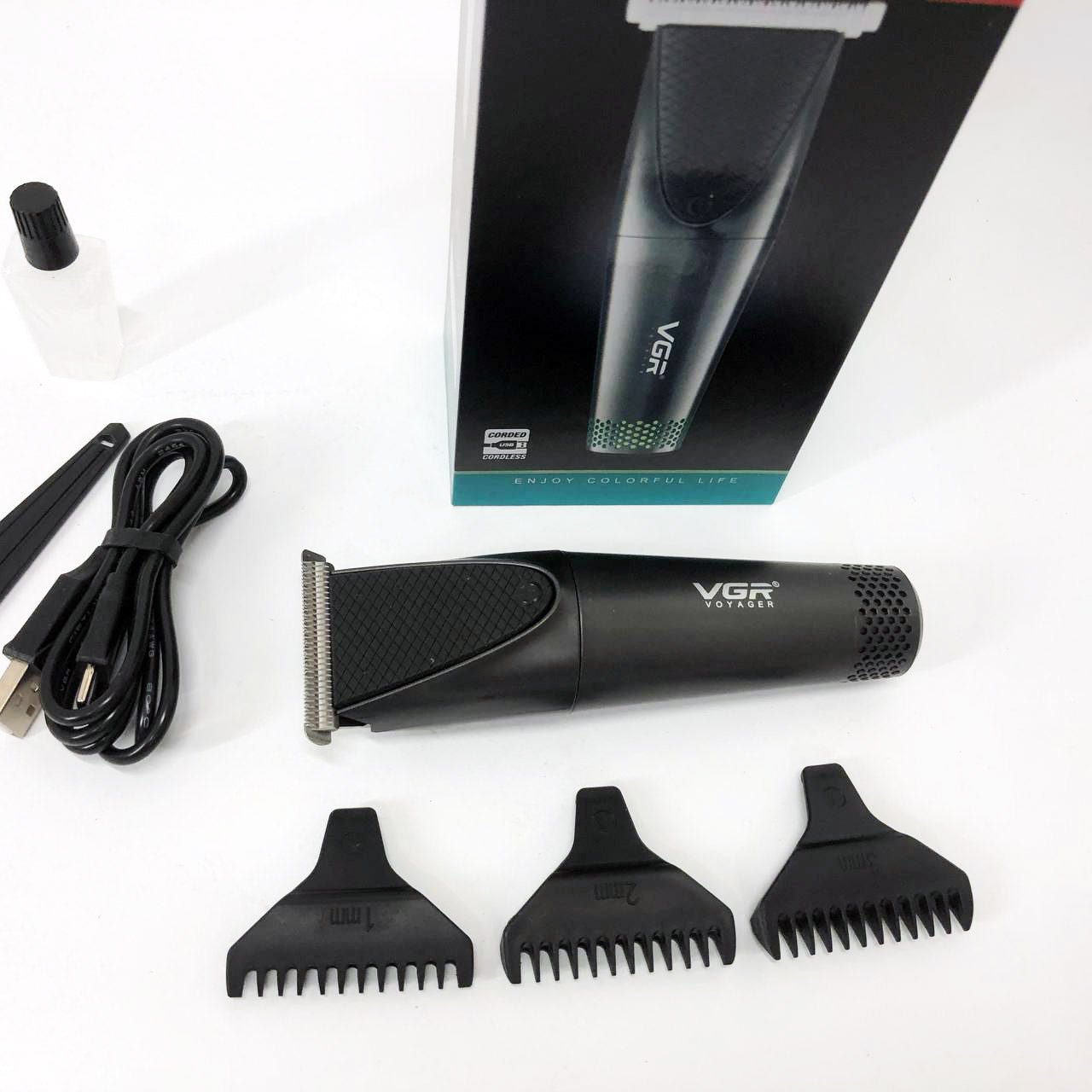 Машинка для стрижки VGR V-925, Профессиональная беспроводная машинка для стрижки волос, усов, бороды