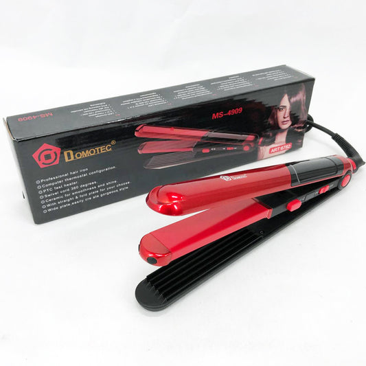 Плойка гофре 2 в 1 Domotec MS-4909, черно-красный, стайлер для завивки, стайлер для укладки