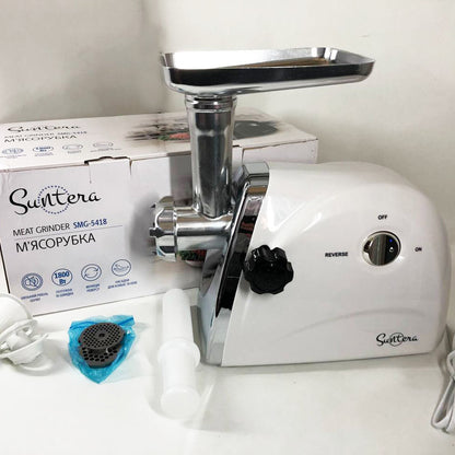Мясорубка Suntera SMG-5418W, электромясорубка для дома, мясорубка с металлическим редуктором