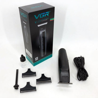 Машинка для стрижки VGR V-229 беспроводная с комплектом насадок, окантовочная машинка