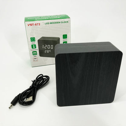 Электронные часы с термометром и функцией активация по звуку VST-872-6, Настольные часы с подсветкой