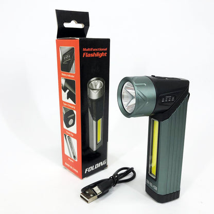 Фонарь карманный поворотный Police 508-OSL+COB, встроенным аккумулятором, магнитом и 7 режимами