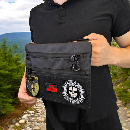 Сумка тактична чорна для прихованого носіння з кобурою, чоловічий месенджер із кордури