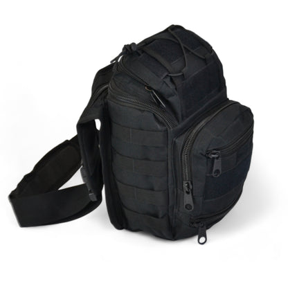 Тактична сумка чорна через плече військова велика нагрудна сумка ВСУ сумка універсальна армійська