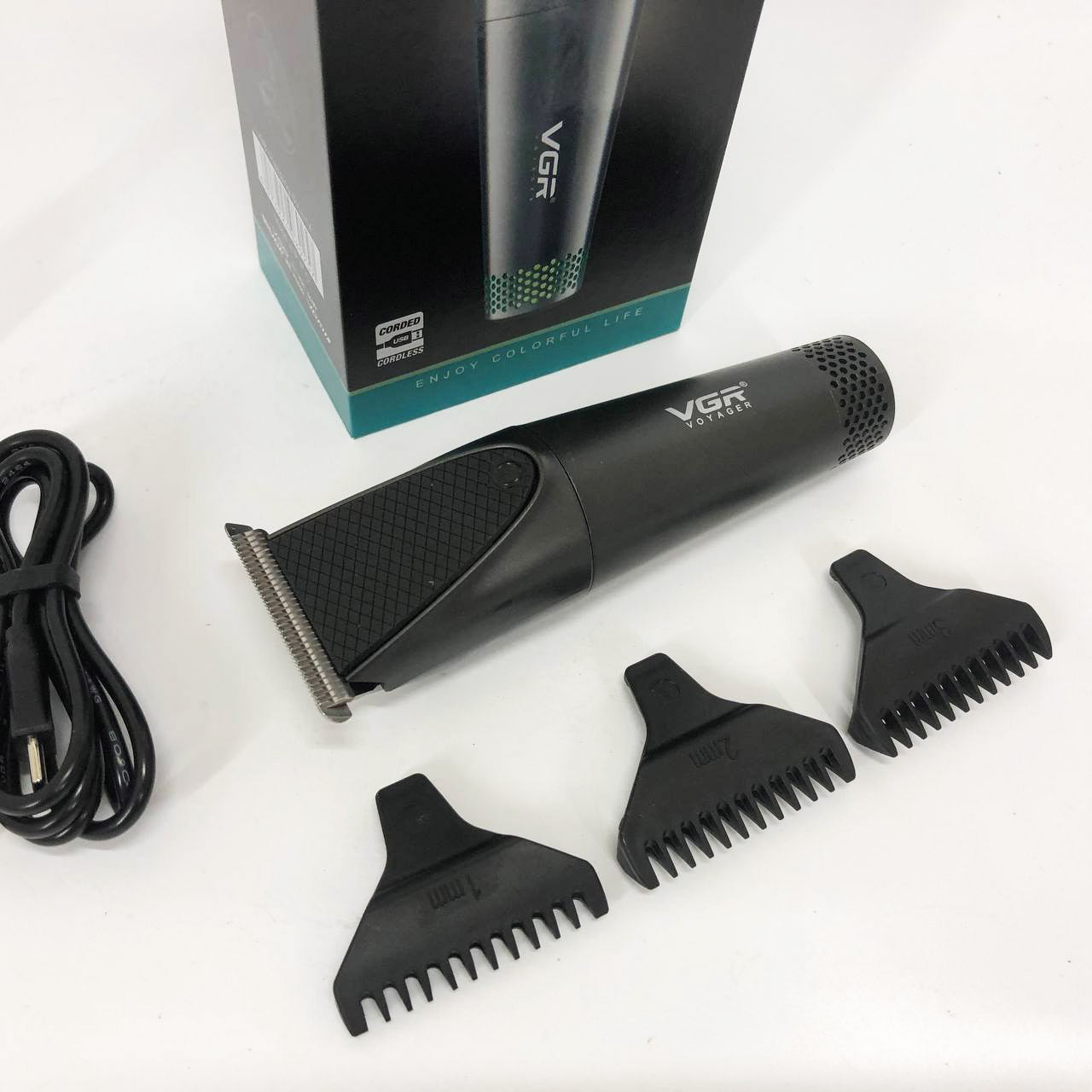 Машинка для стрижки VGR V-925, Профессиональная беспроводная машинка для стрижки волос, усов, бороды