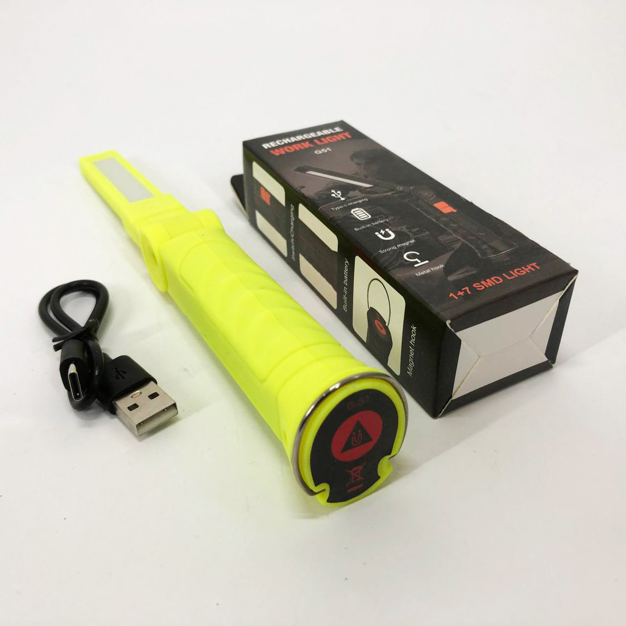 Фонарь поворотный Worklight G51-LED-COB с магнитом и крюком, Кемпинговый складной фонарь