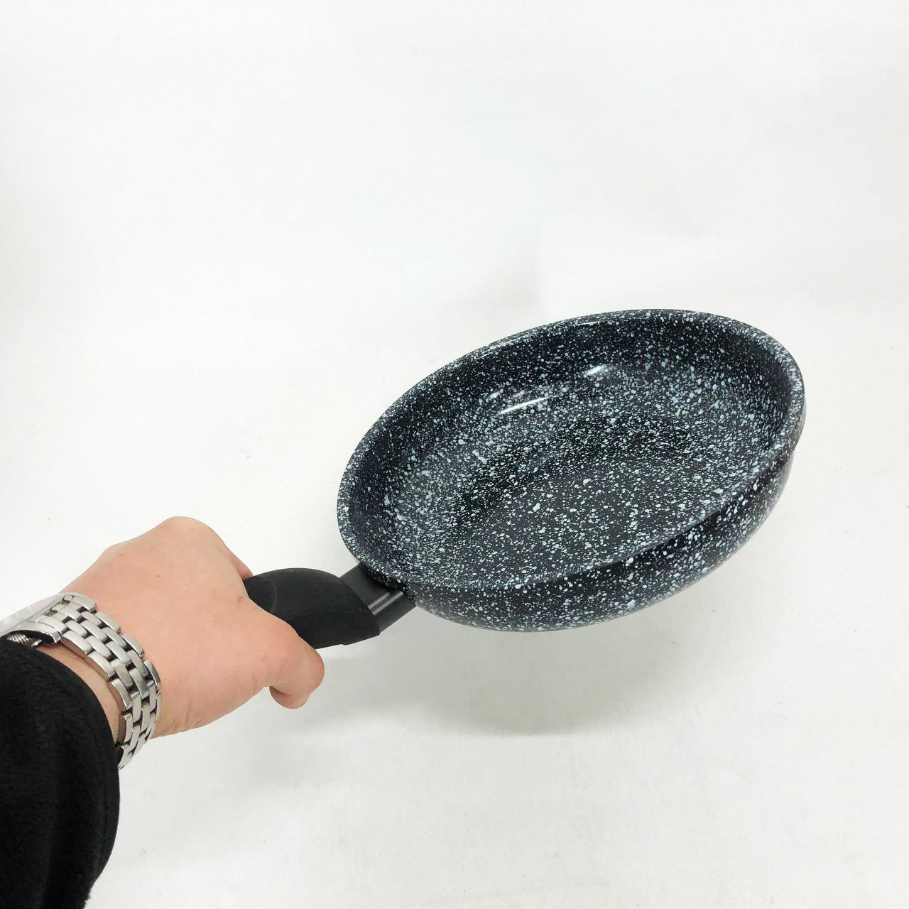 Сковорода UNIQUE UN-5102 20 см. без крышки, светлый гранит. Антипригарная с бакелитовой ручкой