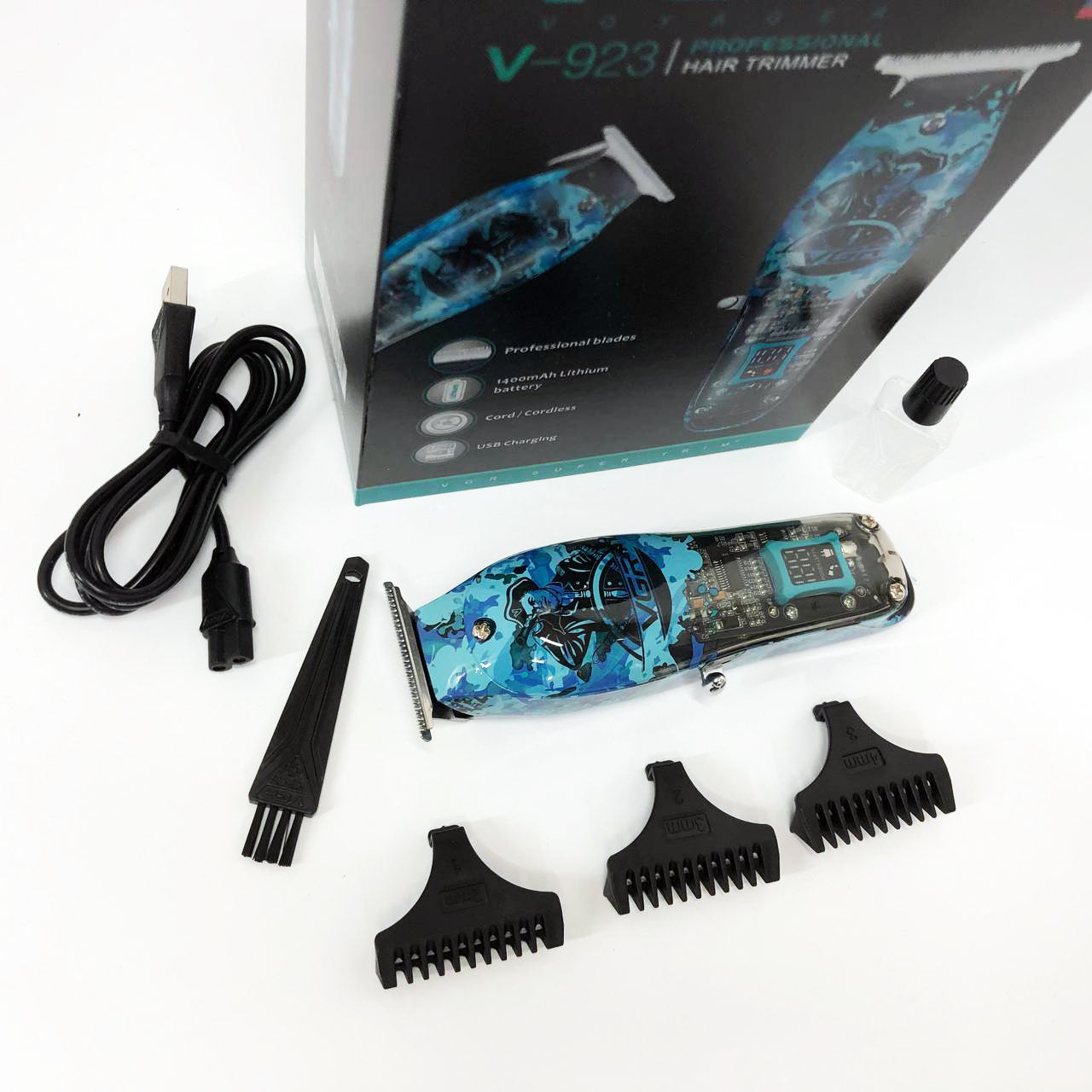 Триммер для волос и бороды профессиональный VGR V-923 аккумуляторный с LED-индикатором