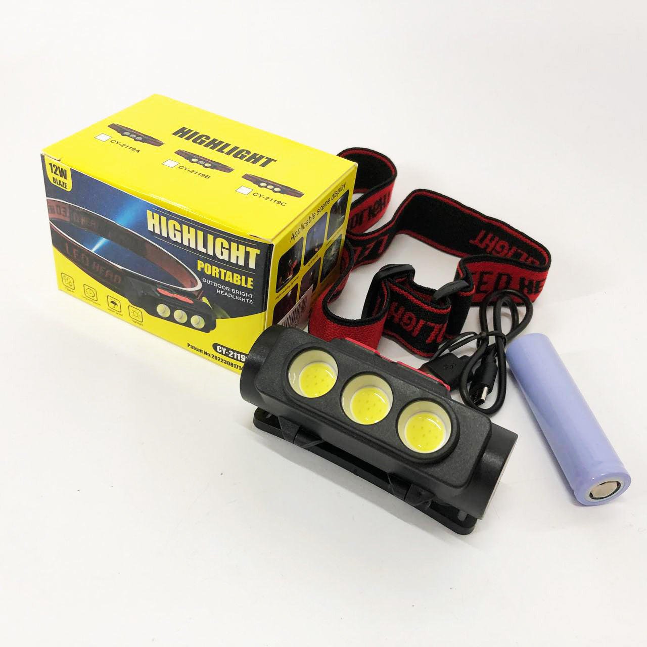 Фонарь налобный аккумуляторный PLD-2119C, Фонарик военный светодиодный налобный фонарик