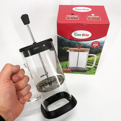 Френч-пресс Con Brio CB-6680В 800 мл, Заварювальний чайник для листового чаю, Френч-прес красивий