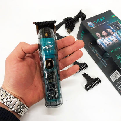 Беспроводная мужская электрическая машинка для стрижки VGR V-961, Триммер аккумуляторный для волос и бороды