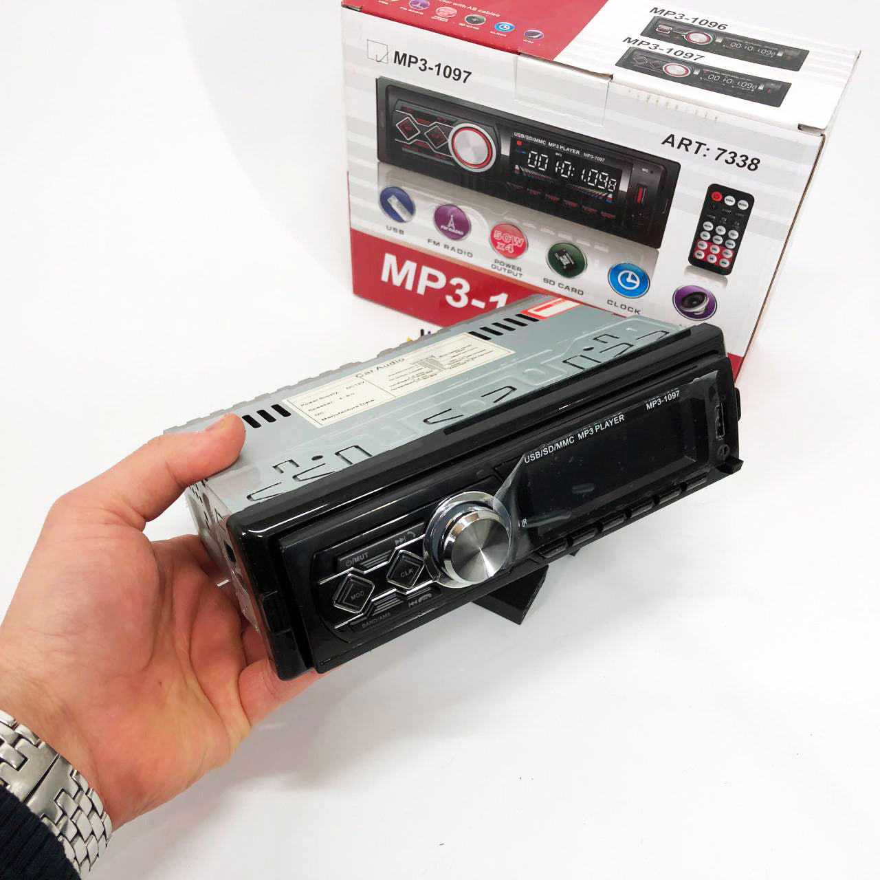 Автомагнитола MP3-1097 BT ISO со съемной панелью, Автомагнитола магнитола в авто с Usb сенсорная