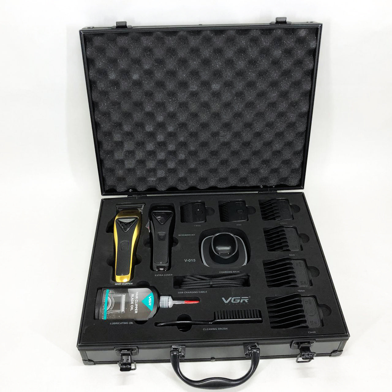 Машинка для стрижки VGR V-015 аккумуляторная беспроводная профессиональная 6 насадок