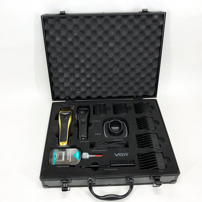 Машинка для стрижки VGR V-015 аккумуляторная беспроводная профессиональная 6 насадок