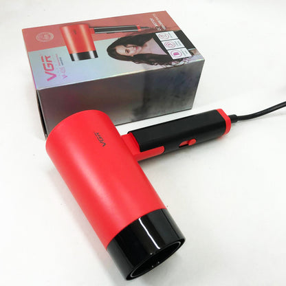 Фен со складной ручкой для волос VGR V-426 2000Вт, Стильный фен для укладки волос. Цвет: красный