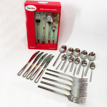 Набір столових приладів 24 предметів Con Brio CB-3912
