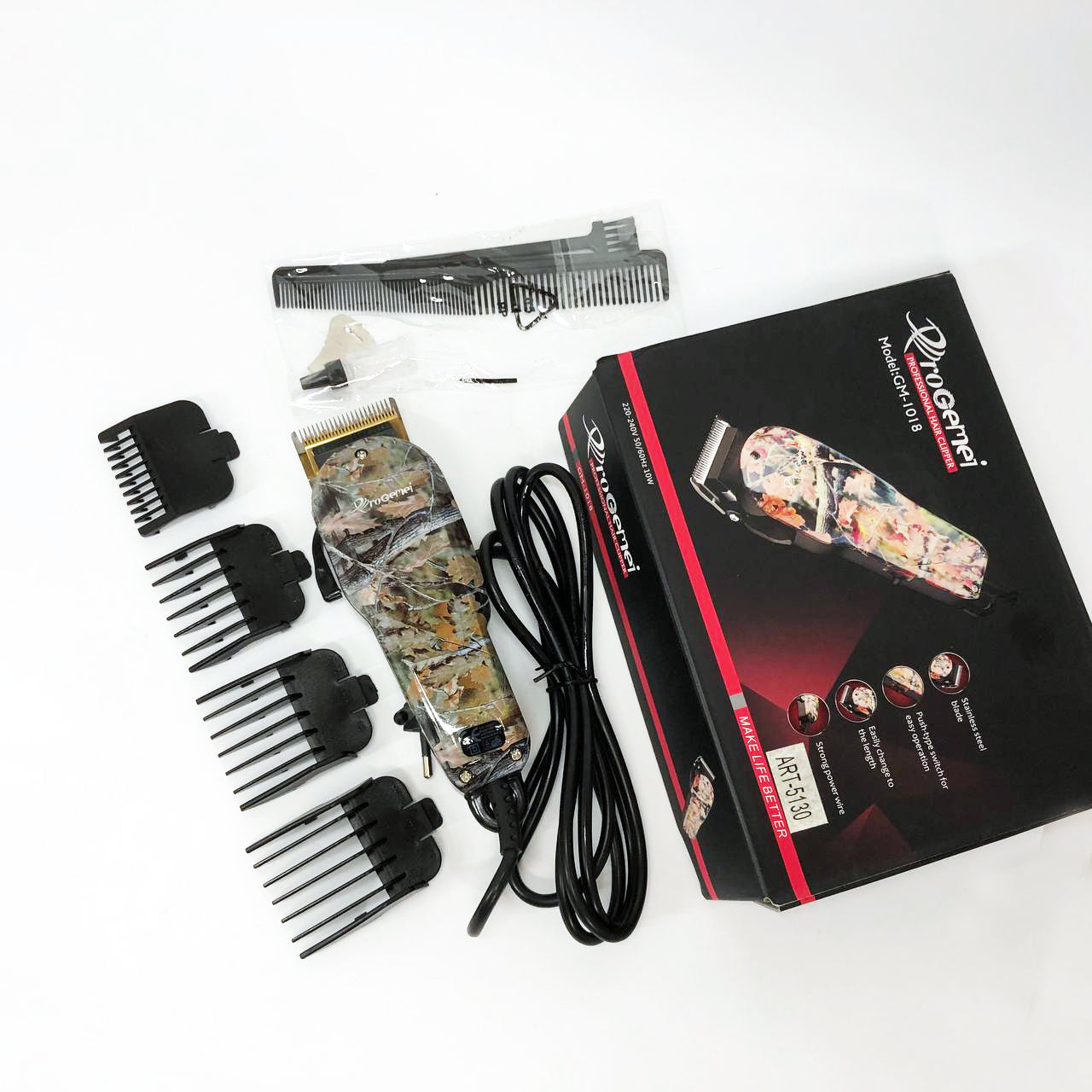 Профессиональная машинка для стрижки волос GEMEI GM-1018, Стильная машинка для стрижки, Тример для бороды