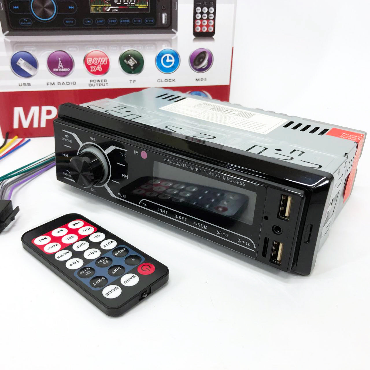 Автомобильная магнитола MP3-3885 ISO 1DIN с сенсорным дисплеем, Бюджетная автомагнитола 1 din