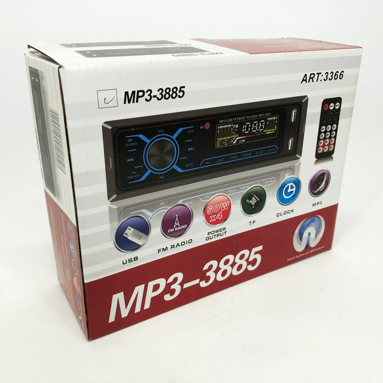 Автомобильная магнитола MP3-3885 ISO 1DIN с сенсорным дисплеем, Бюджетная автомагнитола 1 din