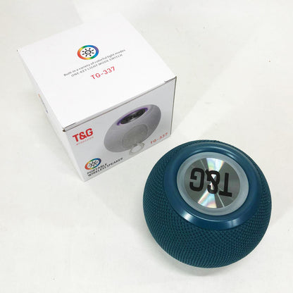 Беспроводная мощная колонка TG337 с Bluetooth, RGB-подсветкой и радио. Цвет: синий