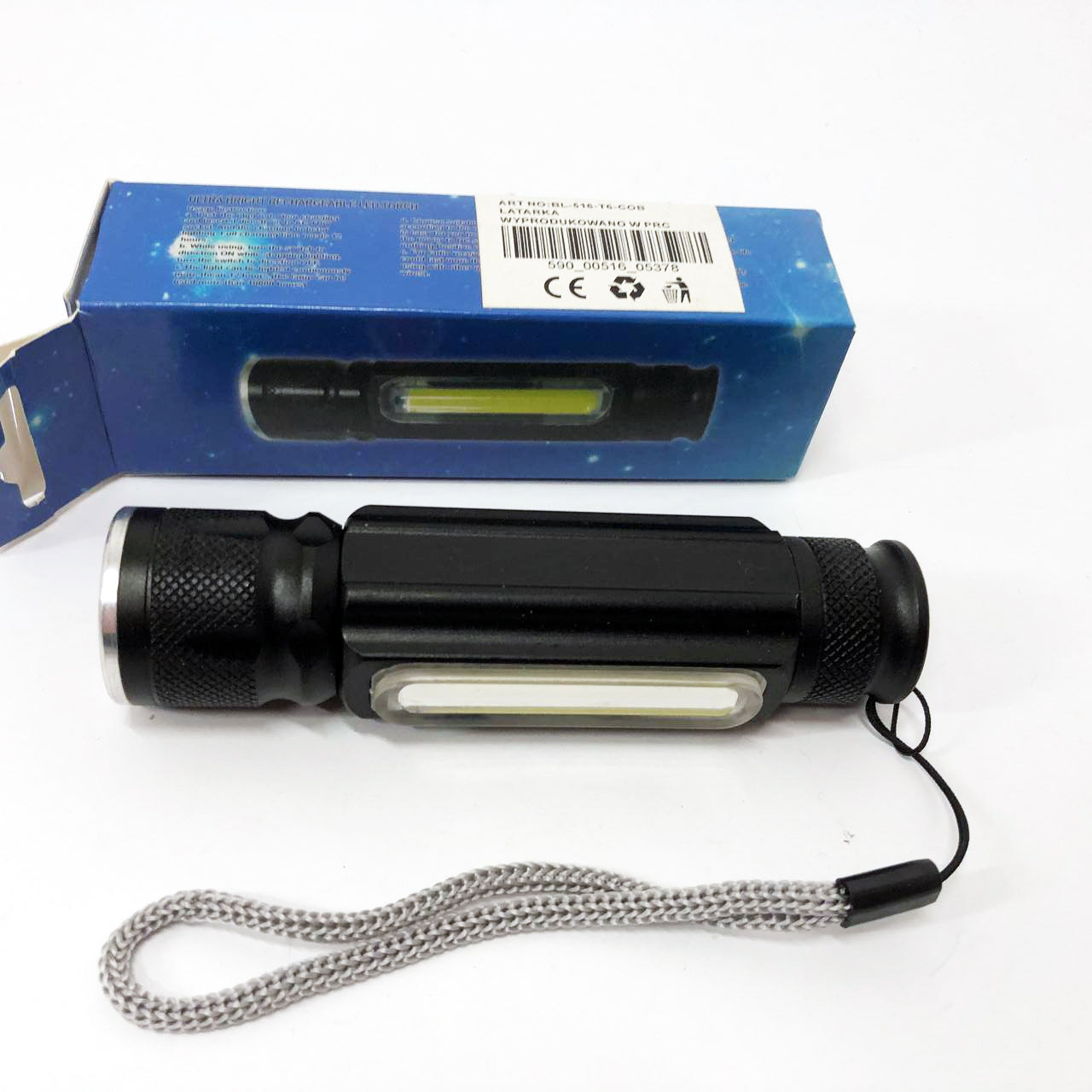 Фонарик портативный светодиодный Police BL-516/616-T6-COB с USB-зарядкой, магнитом и функцией зума