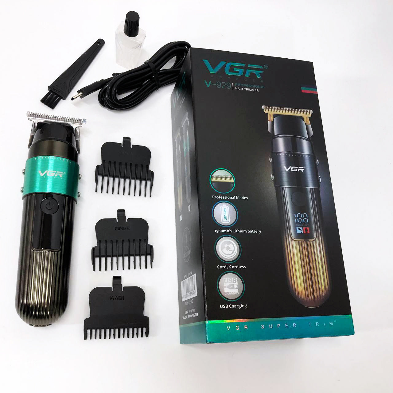 Машинка для стрижки волос VGR V-929 аккумуляторная, Машинка для стрижки волос домашняя