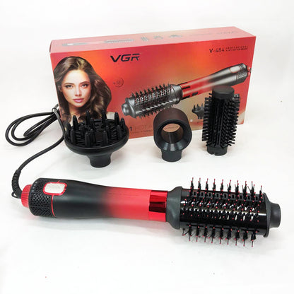 Фен-щітка стайлер VGR V-484 4 в 1. Колір: червоний