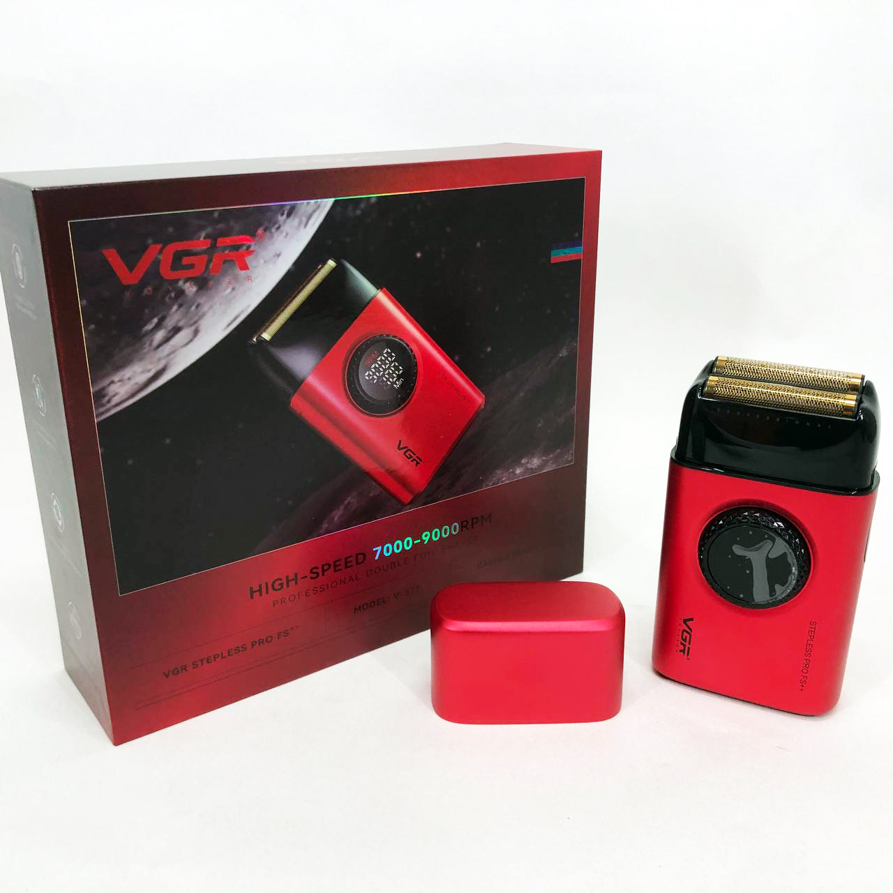 Электробритва VGR V-377 RED шейвер, Электрическая аккумуляторная бритва для бритья, шейвер мужской