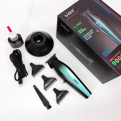 Машинка для стрижки волос с мощным мотором XPRO VGR V-992 с насадками 1-2-3 мм