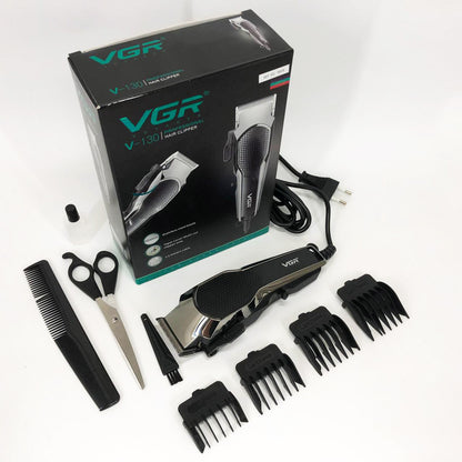 Машинка для стрижки VGR V-130 проводная профессиональная с насадками для окантовки триммер для волос