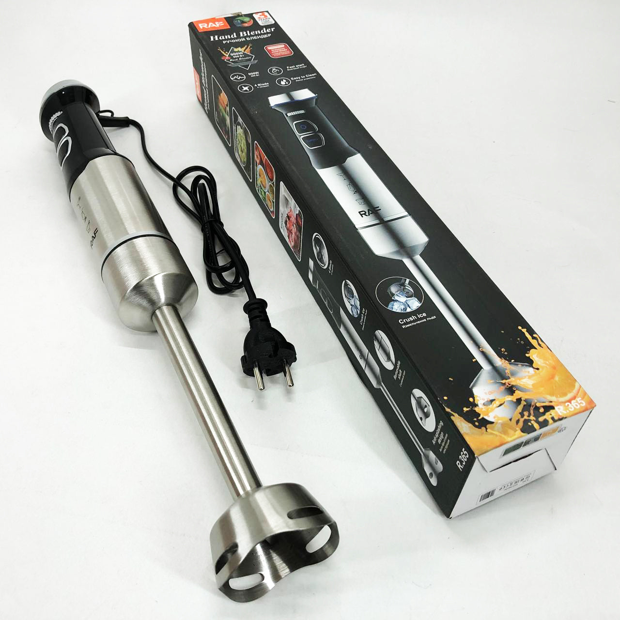 Металлический блендер RAF R.365 высокоскоростной ручной блендер