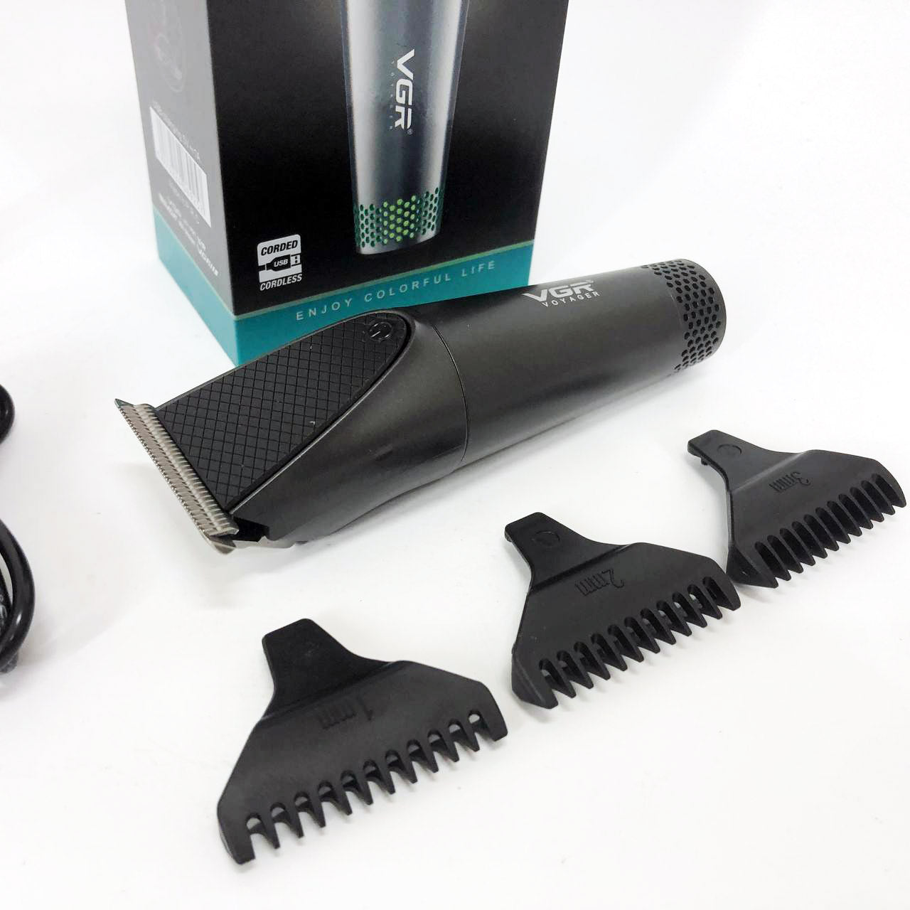 Машинка для стрижки VGR V-925, Профессиональная беспроводная машинка для стрижки волос, усов, бороды