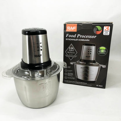 Измельчитель RAF R.7031 электрический блендер-чоппер настольный 3 л 1000 Вт, Кухонный блендер для овощей