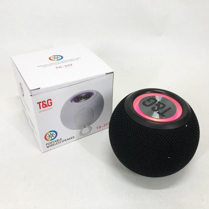 Беспроводная мощная колонка TG337 с Bluetooth, RGB-подсветкой и радио. Цвет: черный