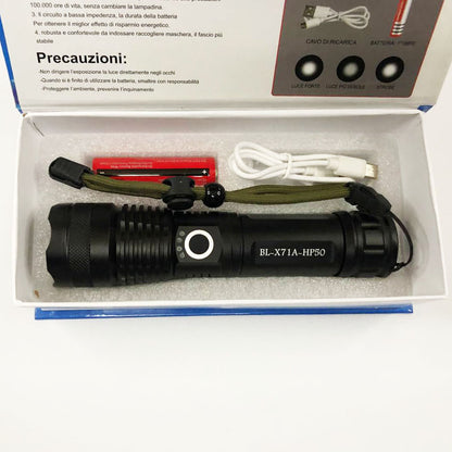 Фонарь ручной Police X71A-HP50, ЗУ micro USB, 1x18650/3xAAA, zoom, индикация заряда, качественный фонарик