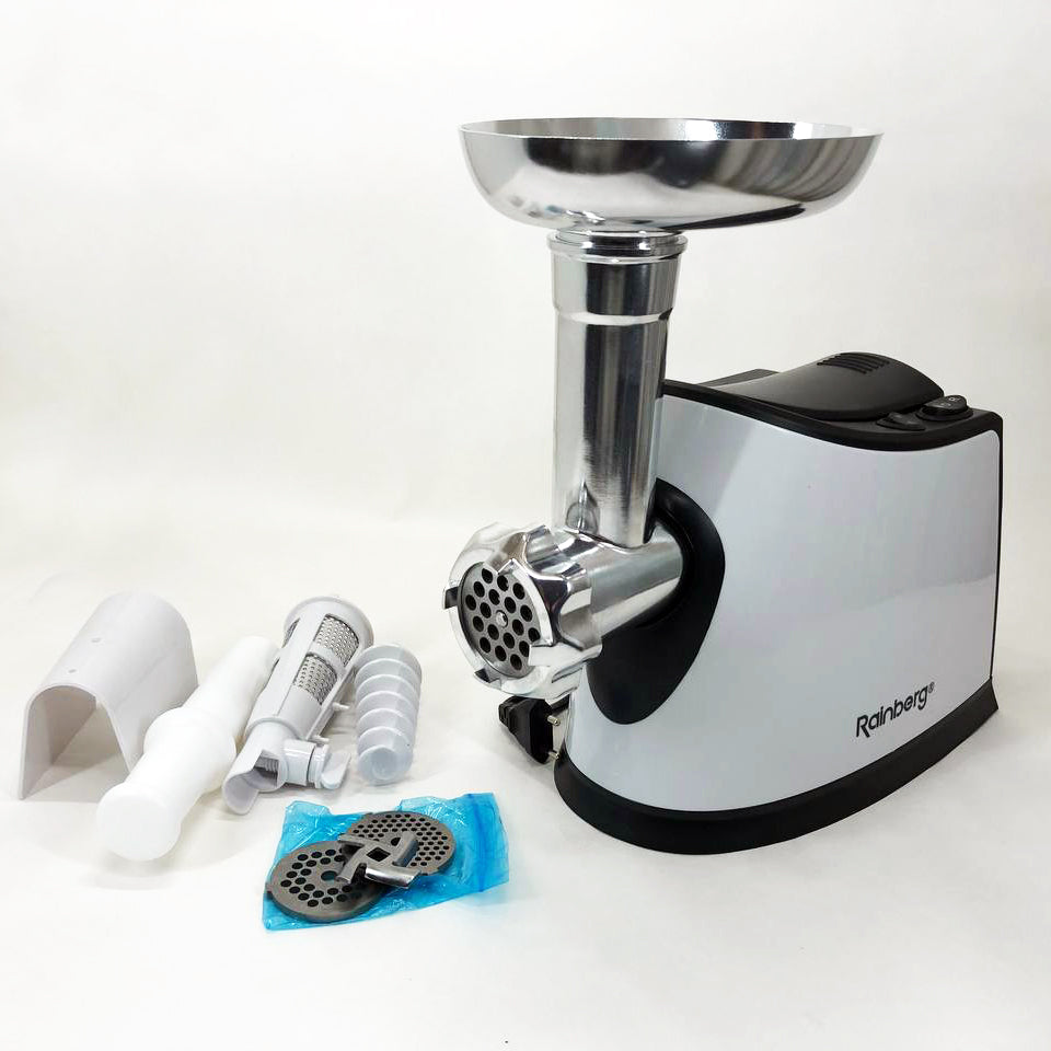 Электромясорубка с соковыжималкой Rainberg RB-674 3000W, электромясорубка для шинковки, мощная мясорубка
