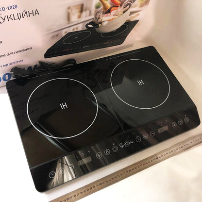 Электроплита большая индукционная инфракрасная Suntera ICD-1020 с LED дисплеем (2000 Вт)