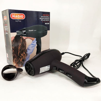 Фен бытовой MAGIO MG-550 2600 Вт, Мощный универсальный фен, Хороший мощный фен, Мощный электрический фен