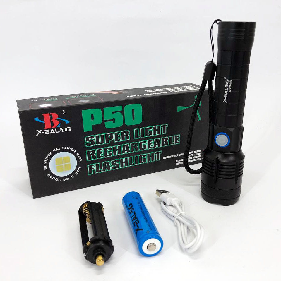Фонарик ручной Bailong X-Balog BL-B99-P50, фонарь ручной тактический, водонепроницаемый фонарь