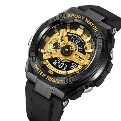 Часы наручные мужские SKMEI 2101BKGD, армейские часы противоударные, оригинальные мужские часы спортивные