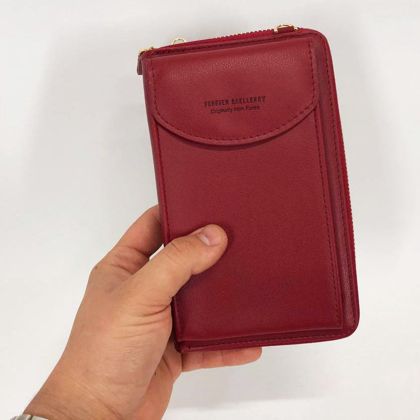 Женский клатч-шумка BAELLERRY Forever Young, Кошелек сумка с отделением для телефона. Цвет: розовый