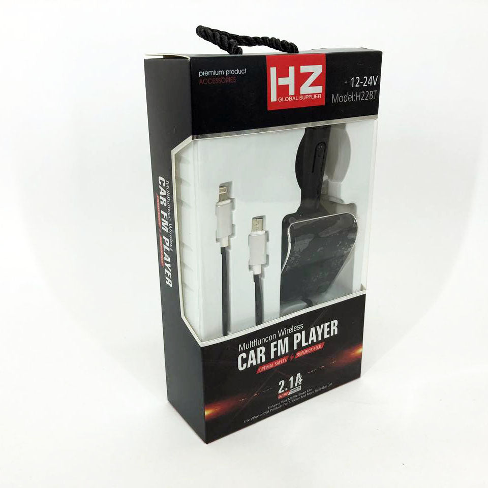 FM модулятор HZ H22 BT для авто с Bluetooth, Авто трансмиттер от прикуривателя, Блютуз фм передатчик