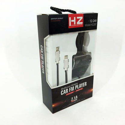 FM модулятор HZ H22 BT для авто с Bluetooth, Авто трансмиттер от прикуривателя, Блютуз фм передатчик