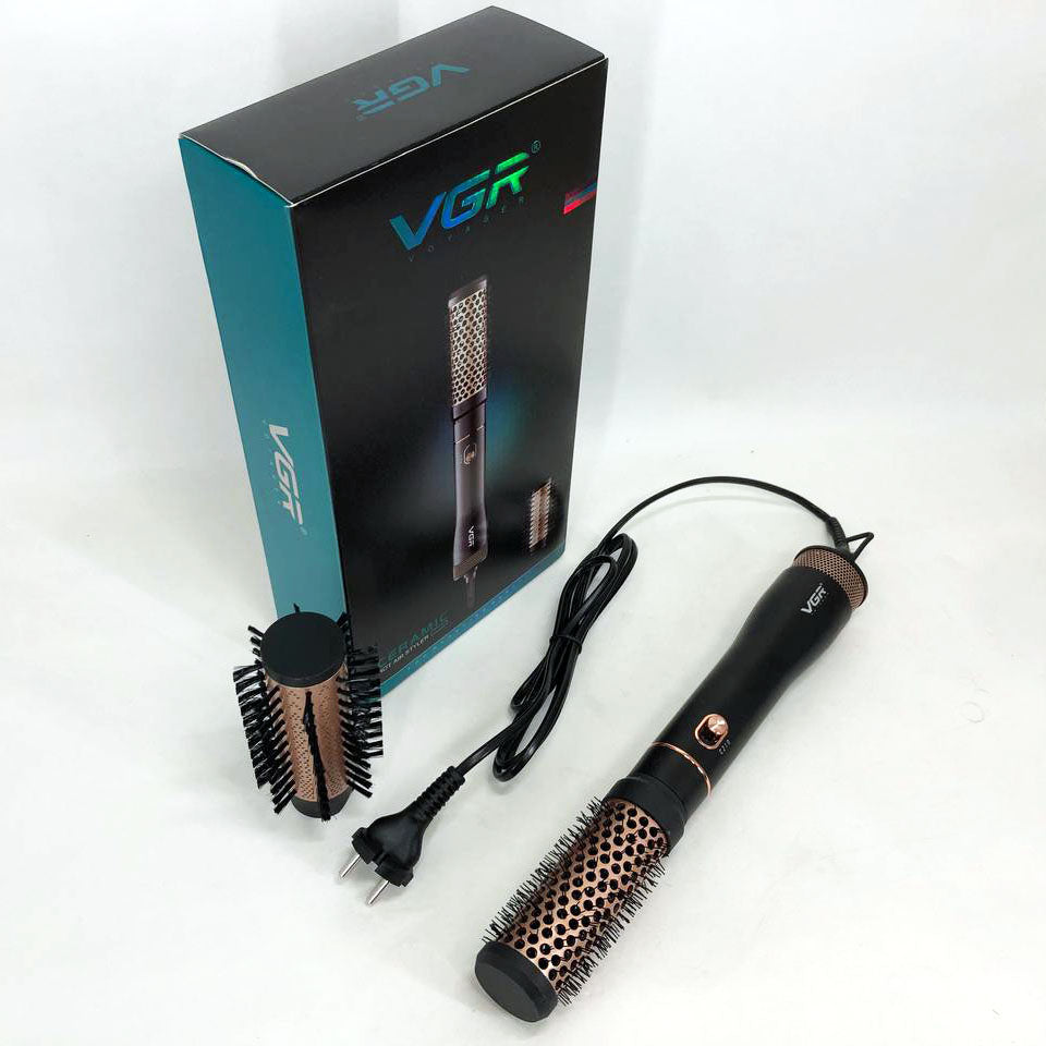 Фен расческа VGR V-559 для завивки и сушки волос керамическое покрытие 2 скорости 2 насадки
