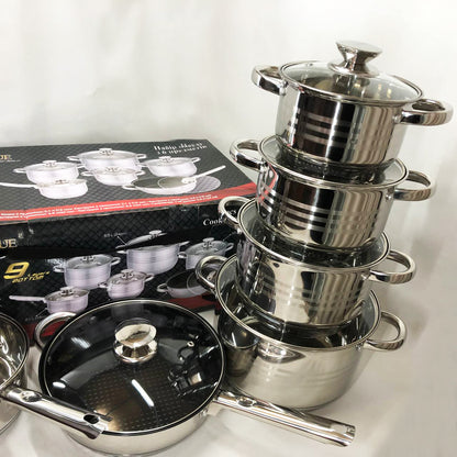 Набор посуды UNIQUE UN-5037 12 предметов (16; 16; 18; 20; 24; сковорода 24 см)