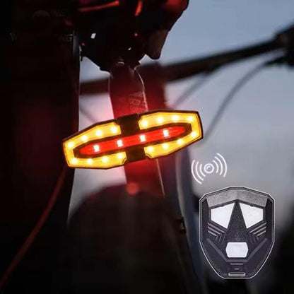 Задний габаритный велофонарь с поворотами LY-5510, дистанционный пульт перезаряжаемый велосипедный фонарь