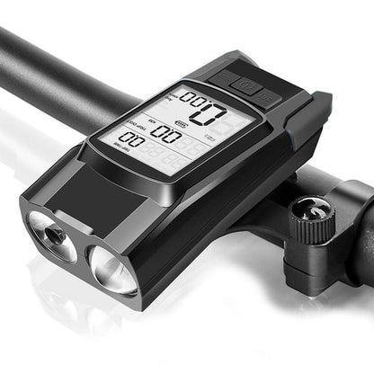 Велофара с компьютером и сигналом BK-1920-2T6 велофонарь с выносной кнопкой, Велофонарь с водозащитой